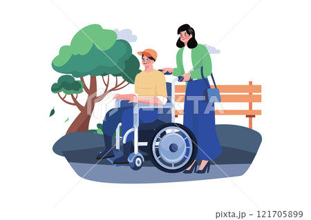 Veteran And His Wife Go For A Walk After Being Discharged From The Army Veteran And His Wife Go For A Walk After Being Discharged From The Army 121705899