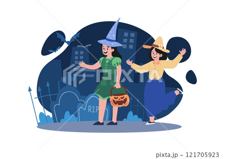 Halloween Trick Or Treat Object Element Party Halloween Trick Or Treat Object Element Party 121705923