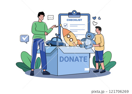 Children Donate Toys To Charity Children Donate Toys To Charity 121706269