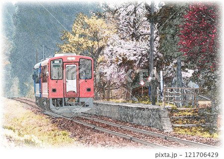 春の無人駅 春の無人駅 121706429