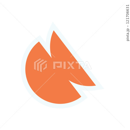 Bold abstract brutalist sticker. Unique geometric shape element in flat design. Modern symbol of y2k aesthetic, perfect for graphic projects and contemporary art themes. Bold abstract brutalist sticker. Unique geometric shape element in flat design. Modern symbol of y2k aesthetic, perfect for graphic projects and contemporary art themes. 121706631