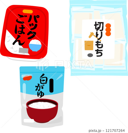 レトルトのご飯、レトルトのお粥、切り餅 121707264