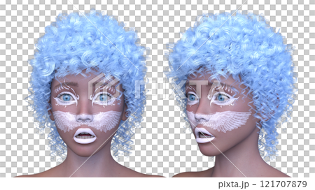 女性の顔アップ 女性の顔アップ 121707879