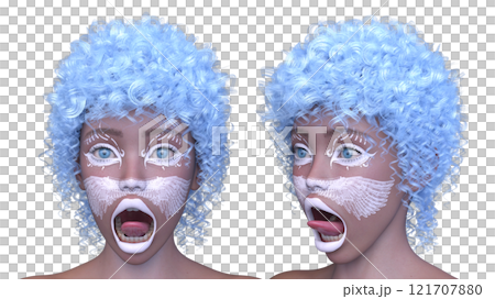 女性の顔アップ 121707880