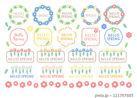 春　デザイン　イメージ　イラスト 121707885