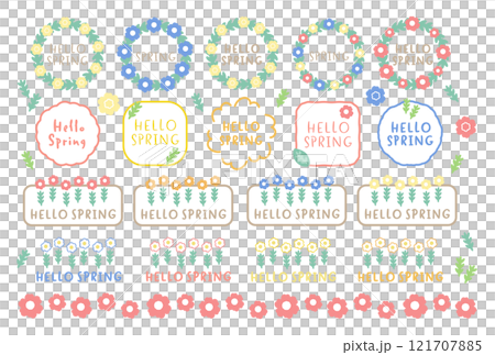 春　デザイン　イメージ　イラスト 121707885