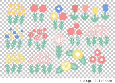 春 花 イラスト セット 春 花 イラスト セット 121707886