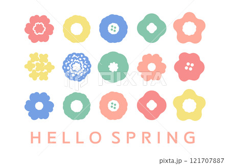 春　花　イラスト　セット 121707887
