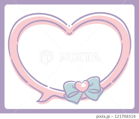 ゆめかわ、ガーリーなパステルトーンの吹き出し・フレーム素材。ベクターイラスト素材。 ゆめかわ、ガーリーなパステルトーンの吹き出し・フレーム素材。ベクターイラスト素材。 121708319