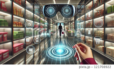 未来型ショッピング体験:AR技術が実現するスマートストアとデジタル消費 未来型ショッピング体験:AR技術が実現するスマートストアとデジタル消費 121708922
