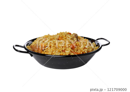 PNG, plate with pilaf, isolated on white background. PNG, plate with pilaf, isolated on white background. 121709000
