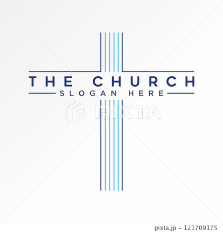 Logo design graphic concept creative premium vector stock image graphic word text Church christian cross symbol font to saint prayer praise religion Logo design graphic concept creative premium vector stock image graphic word text Church christian cross symbol font to saint prayer praise religion 121709175
