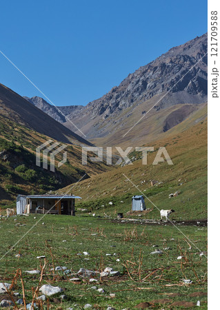 herdsman house in a picturesque place herdsman house in a picturesque place 121709588