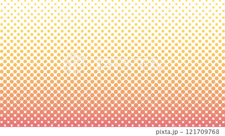 サーモンピンクのグラデーションのハーフトーン(ドットのグラデーション)背景イラスト サーモンピンクのグラデーションのハーフトーン(ドットのグラデーション)背景イラスト 121709768
