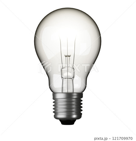 Light bulb on isolated background. 3d rendering 121709970