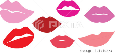 vector set of lips 121710273
