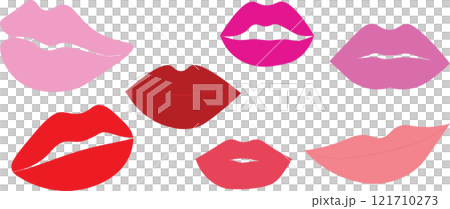 vector set of lips 121710273