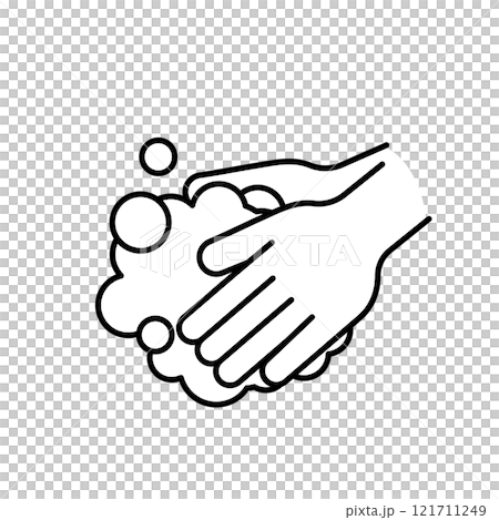 Prevention hand washing icon 121711249