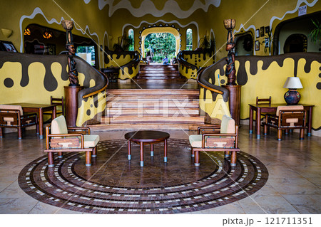 the interior of the old building Maasai Mara National Game Reserve Park Narok County Kenya East Africa Great Rift Valley Landscapes Grasslands Savannah Wilderness Travel Documentary Explore Wild Wildl 121711351