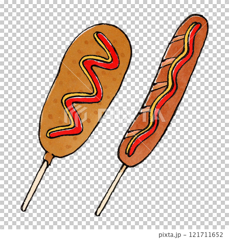 Corn dog and frankfurter 121711652