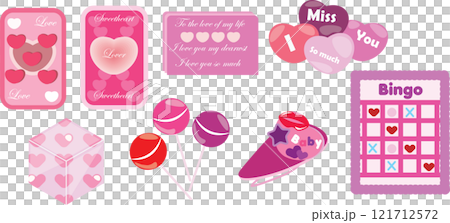 set of valentine elements set of valentine elements 121712572