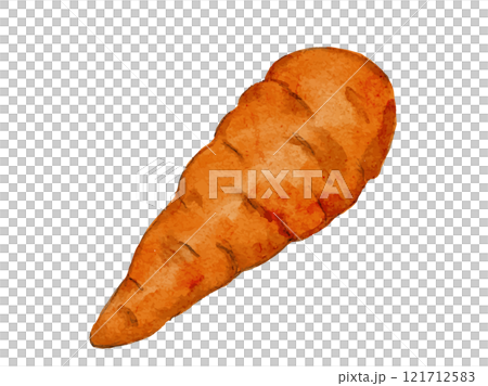 野菜を水彩で描いた人参にんじんニンジンのベクターイラスト素材 121712583