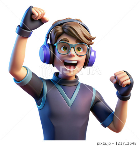 3D cartoon athletes 121712648