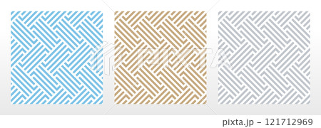 Set of abstract geometric patterns. Seamless vector backgrounds. Colored ornaments Graphic modern patterns Simple lattice graphic design Set of abstract geometric patterns. Seamless vector backgrounds. Colored ornaments Graphic modern patterns Simple lattice graphic design 121712969