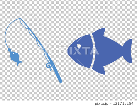 Fishing rod fish icon 121713184
