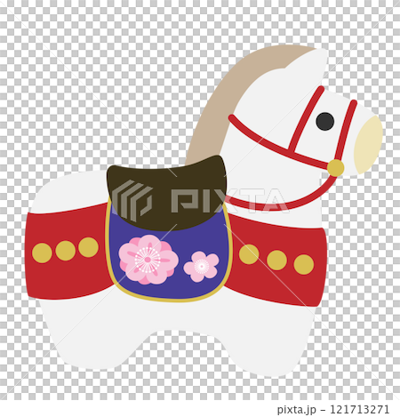 Decorative horse illustration 121713271