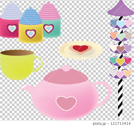 tea set elements 121713414