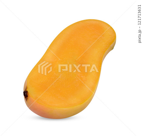 Mango sliced isolated on white background 121713631