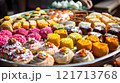 Diwali, Colorful platter of Diwali sweets arrange 121713768