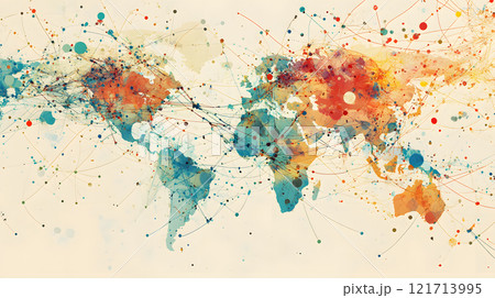 Abstract illustration of a global economic policy 121713995