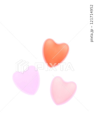 バレンタインイメージ　ハート型のオブジェクト 121714952