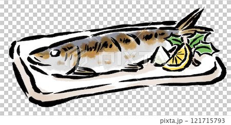 節分沙丁魚刷觸手繪插畫 節分沙丁魚刷觸手繪插畫 121715793