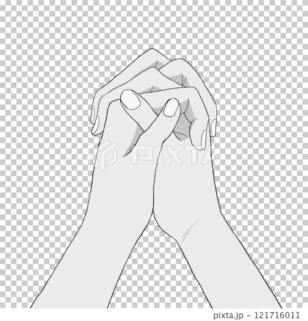 Clasping hands Gray 121716011