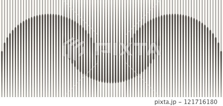 Abstract art geometric background with vertical lines. Optical illusion with waves and transition. Abstract art geometric background with vertical lines. Optical illusion with waves and transition. 121716180
