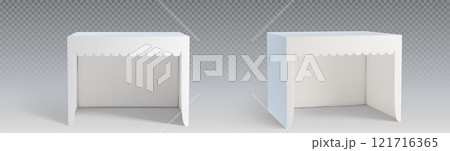 White tent booth mockup set 121716365