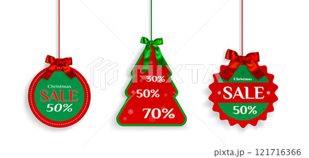 Xmas sale tags collection 121716366