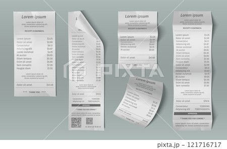 Paper receipt bill collection 121716717
