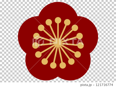 Japanese pattern plum icon Japanese pattern plum icon 121716774