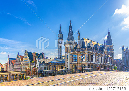 Ghent city historical center, East Flanders province, Flemish Region, Belgium 121717126
