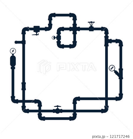 Water pipe system banner for plumbing 121717246