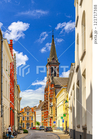 Bruges city historical centre, West Flanders province, Flemish Region, Belgium 121717388