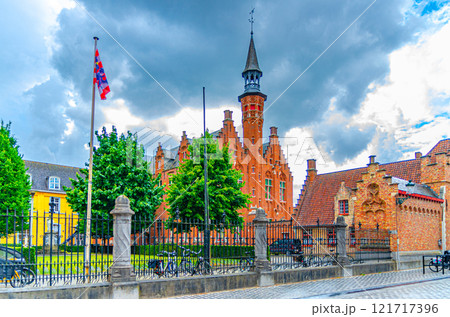 Bruges city historical centre, West Flanders province, Flemish Region, Belgium 121717396