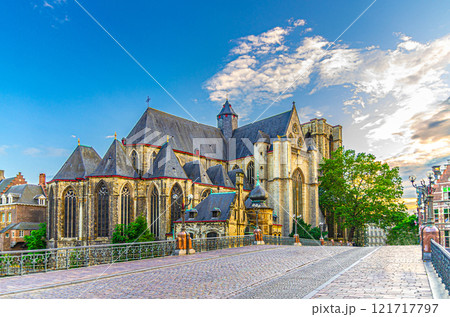 Ghent city historic centre, East Flanders province, Flemish Region, Belgium 121717797