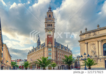 Lille historical city center, Nord department, France 121717823