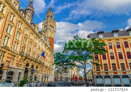 Lille historical city center, Nord department, France 121717824