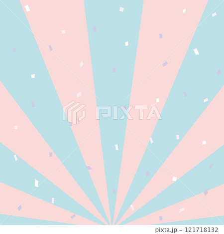 春らしい色のかわいい集中線背景イラスト 121718132